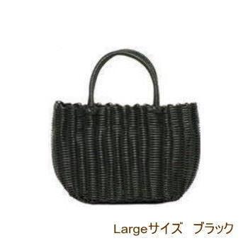 ブラック かごバッグ ミドルバッグ ビニール製 浴衣用 ビニール PP