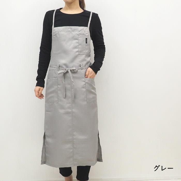 まとめ買い割引 ロングラップエプロングレー10枚セット おしゃれ