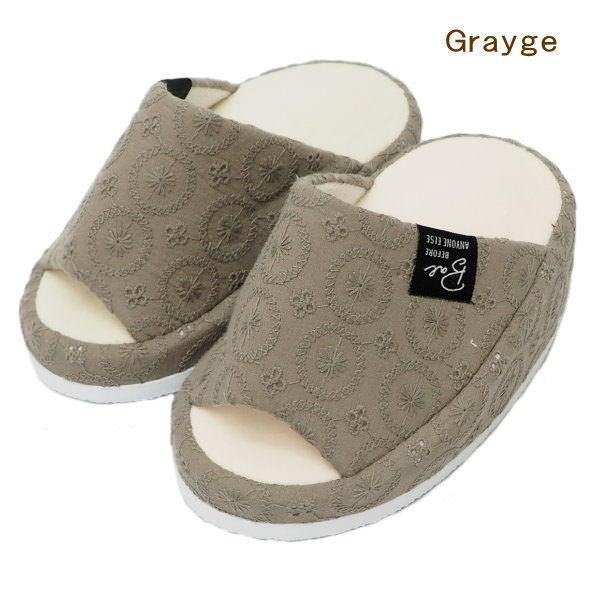 毎日がバーゲンセール 即出荷 綿レース Grayge スリッパ レディース 健康スリッパ ルームシューズ ストレッチ