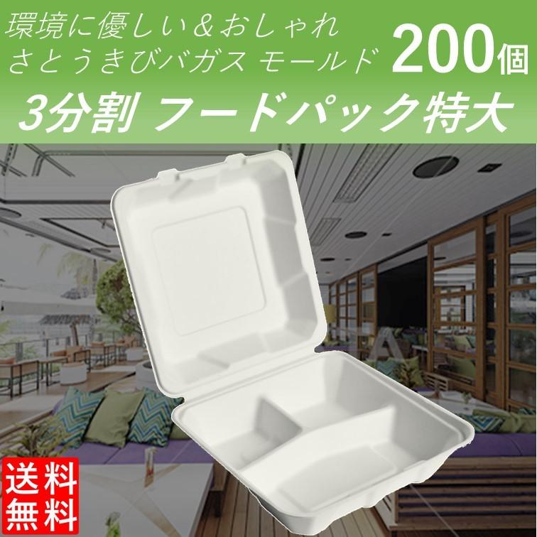 お歳暮 テイクアウト容器 ランチボックス バガスモールド ゆったりサイズ 仕切り 3分割 0個 おしゃれ エコ 使い捨て 爆安プライス Zoetalentsolutions Com