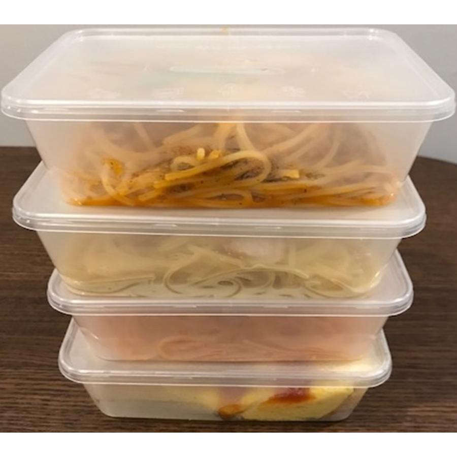 テイクアウト容器 汁漏れに強い 使い捨て PP四角容器 650ml 50個 炒め
