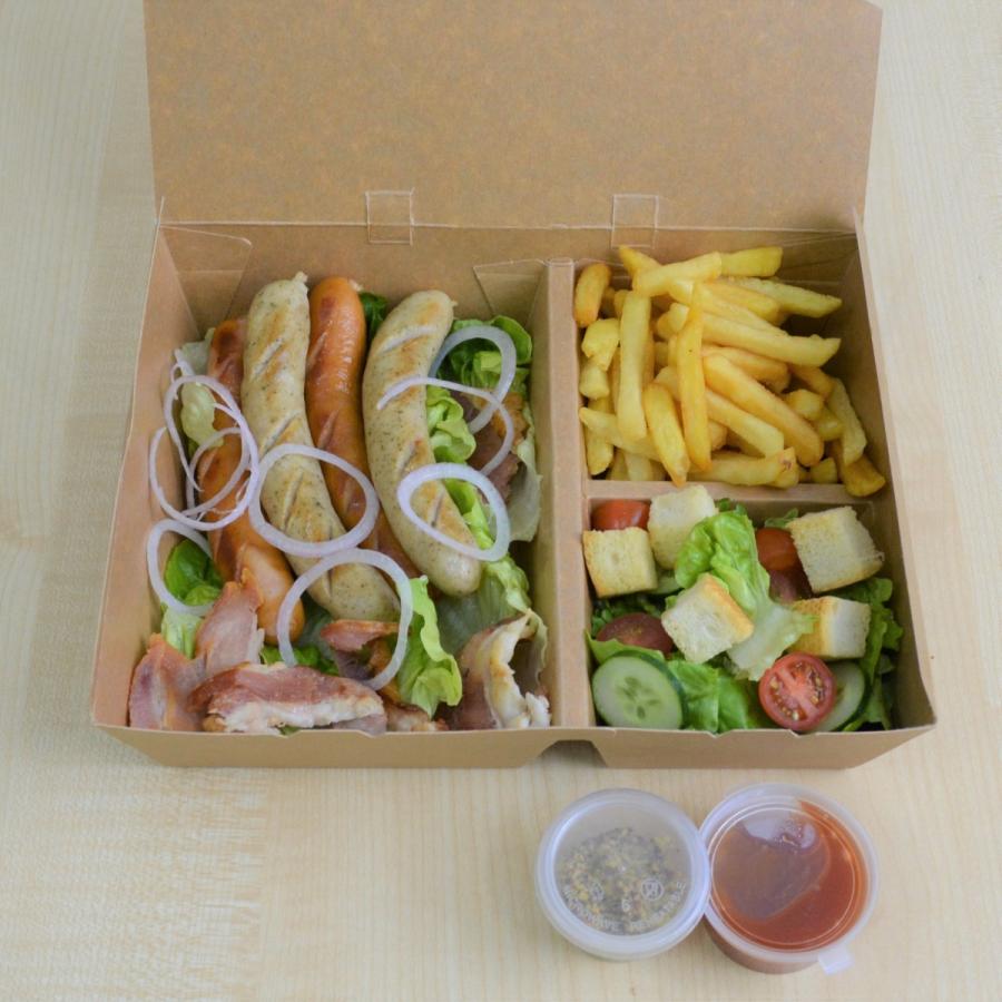 テイクアウト容器 クラフト 紙製 ランチボックス Lサイズ 仕切り3分割 0個 おしゃれでエコ 使い捨て フードパック Pb3 Hc Eプラマート 通販 Yahoo ショッピング