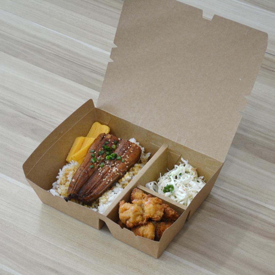 テイクアウト容器 クラフト 紙製 ランチボックス 弁当箱 Lサイズ