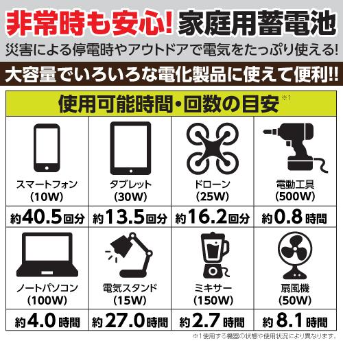 ポータブル電源 大容量 バッテリー 蓄電池 非常用電源 日本製 500W