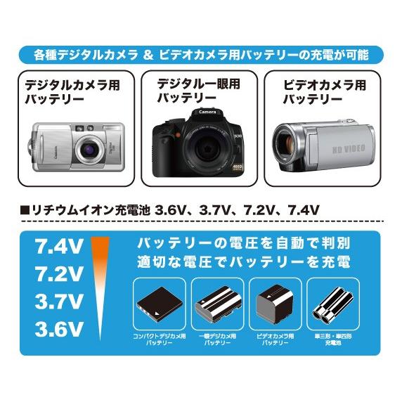 充電器 USB 乾電池 単3 単4 デジカメ充電 バッテリー ニッケル水素