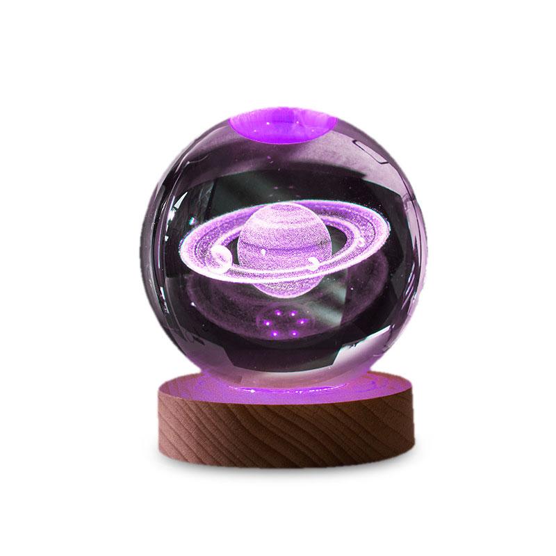 インテリア 雑貨 おしゃれ ライト 照明 カラフル USB LED 土星 彫刻 3D