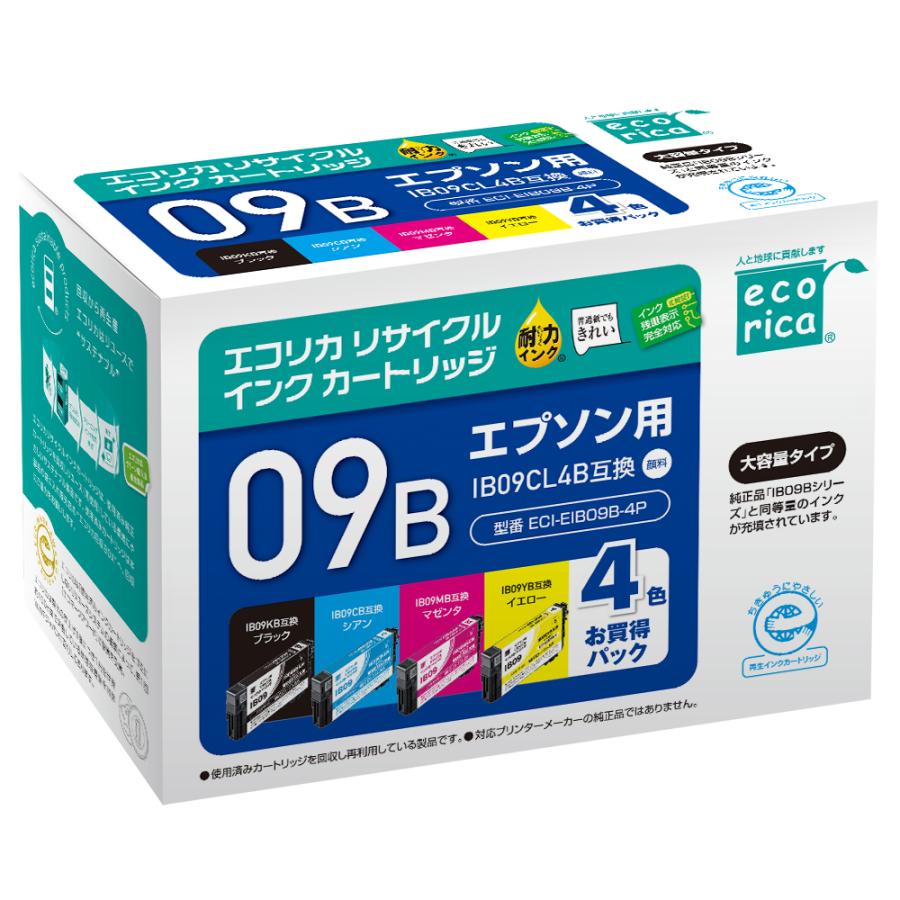 エコリカ エプソン (EPSON) IB09CL4B 電卓 対応 4色セット PX エコリカ エプソン (EPSON) IB09CL4B 電卓 対応 4色セット PX