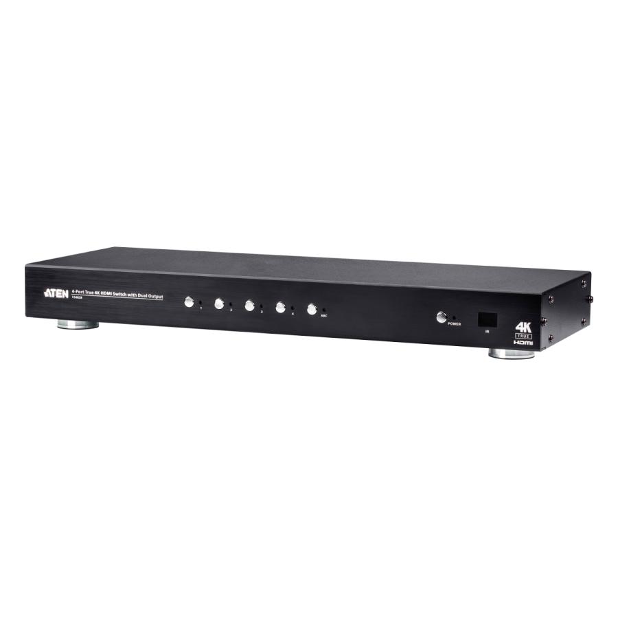 ビデオスイッチャー 4入力 HDMI スイッチャー (デュアル出力/4K60p対応) RS-232 CEC準拠 5.1chオーディオ出力対応 OSD ARC ATEN VS482B｜e-plaisir-shop