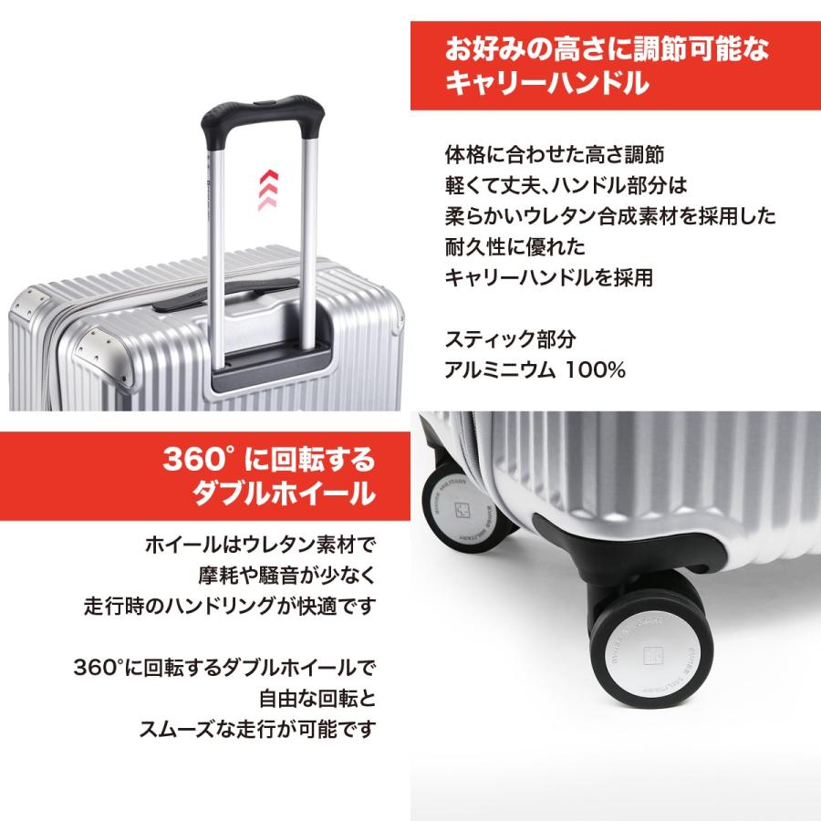 10％クーポン スーツケース Lサイズ 1週間以上 キャリーケース スイスミリタリー 白 カバー付 TSAロック ソーリオ SM-I226 WHITE  (内装アップグレード版)