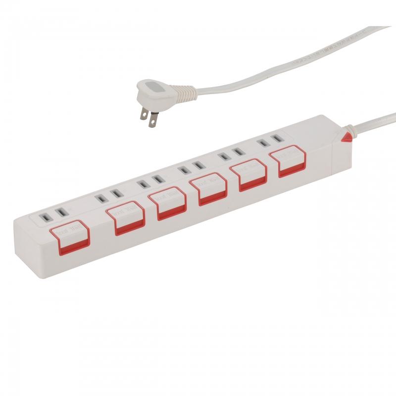 電源タップ 押しボタンスイッチ 6個口 2 5m 白 ホワイト Hs T1180w 00 1180 Ohm オーム電機 00 1180 E プライス 通販 Yahoo ショッピング