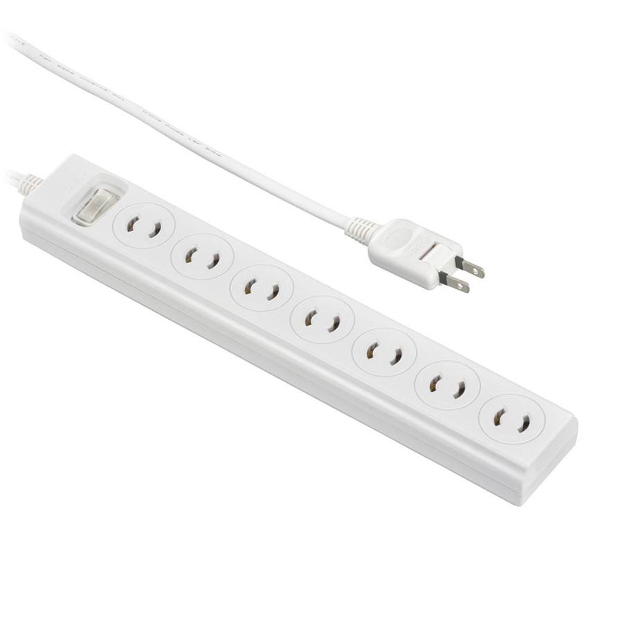 オーム電機製節電タップ OHM（オーム電機） 電源タップ 抜け止めOAタップ 2ピンプラグ対応 雷