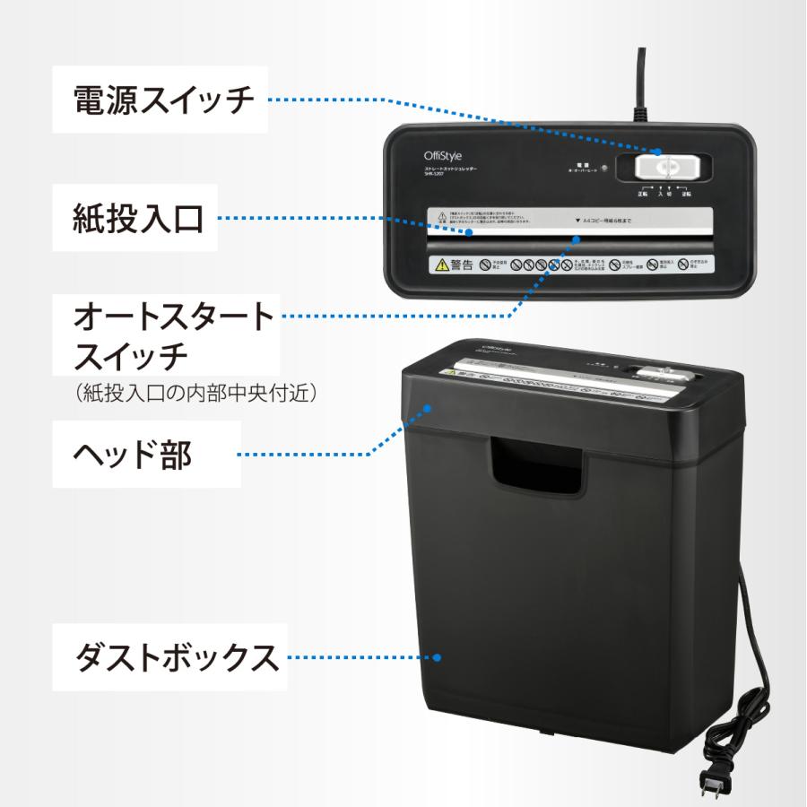 OffiStyle ストレートカットシュレッダー｜SHR-S207 00-6176 : e