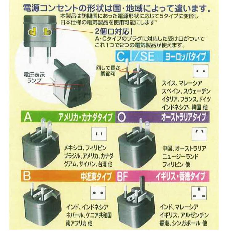 海外用電源形状変換プラグ マルチタイプ 海外旅行に… TRA-A0853G 01