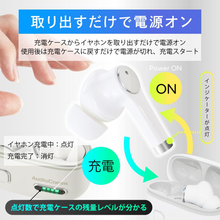 【美品】AudioComm HP-WH500N 完全ワイヤレス集音器 AudioComm 完全ワイヤレス集音器｜HP-WH500N 03-1699｜通販なら