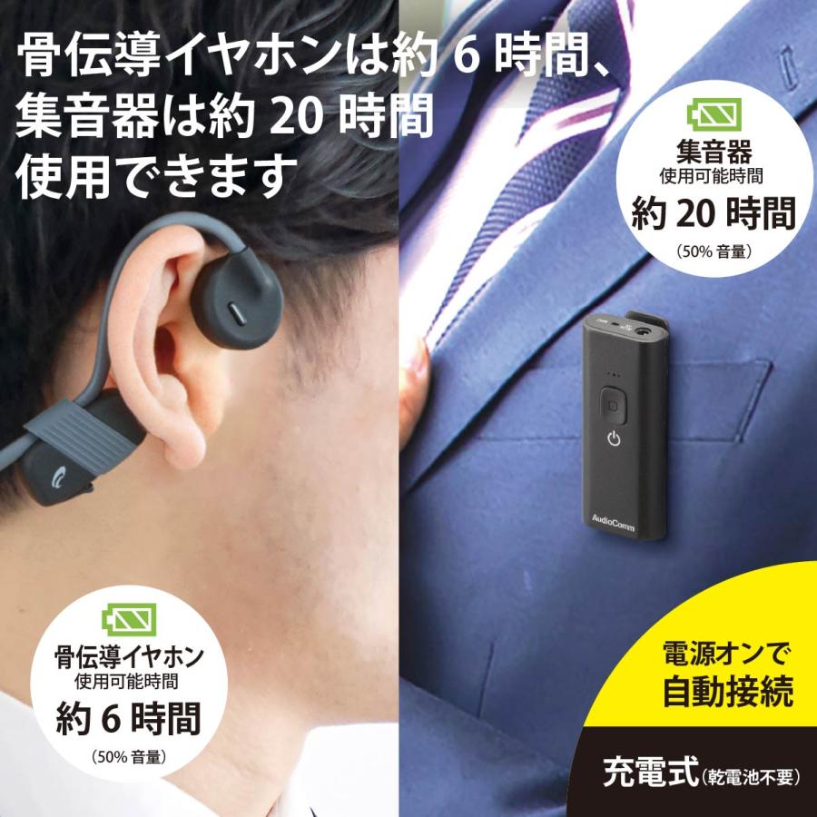 OHM（オーム電機） イヤホンマイク AudioComm 骨伝導イヤホン+集音器