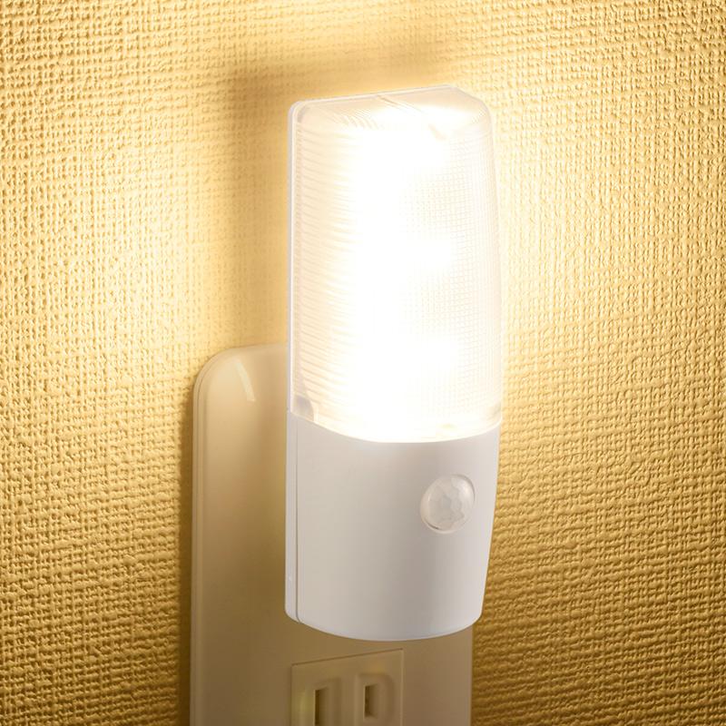 明暗・人感センサー式ナイトライト 屋内用 橙色LED|NIT-ALA6JCL-WL 06-0131 オーム電機|e-price|04