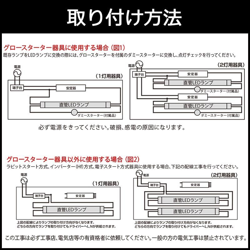直管ledランプ 形相当 G13 昼白色 グロースタータ器具専用 片側給電仕様 2本入 Ldfss N 8 102p1 06 0917 06 0917 E プライス 通販 Yahoo ショッピング