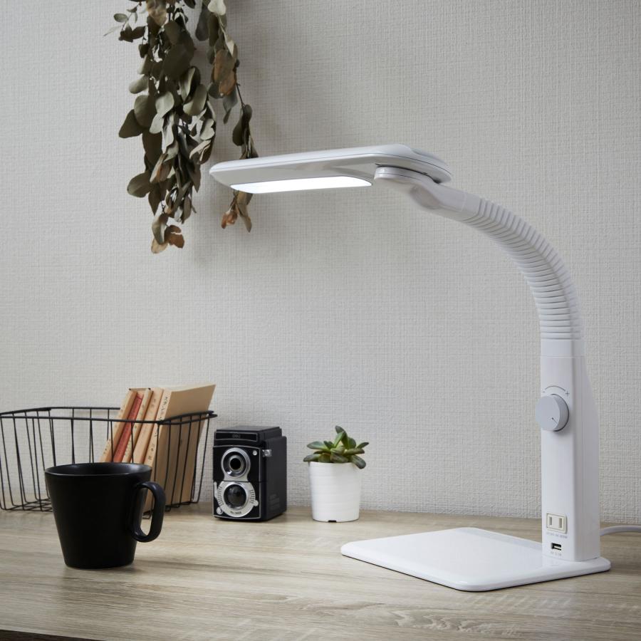 OHM（オーム電機） LED学習スタンド 調光 左利き 右利き 両用 USB