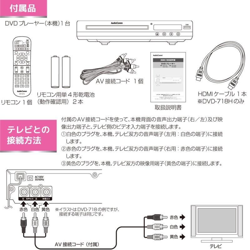 Dvdプレーヤー Cprm対応 Audiocomm Dvd 718 06 3449 06 3449 E プライス 通販 Yahoo ショッピング