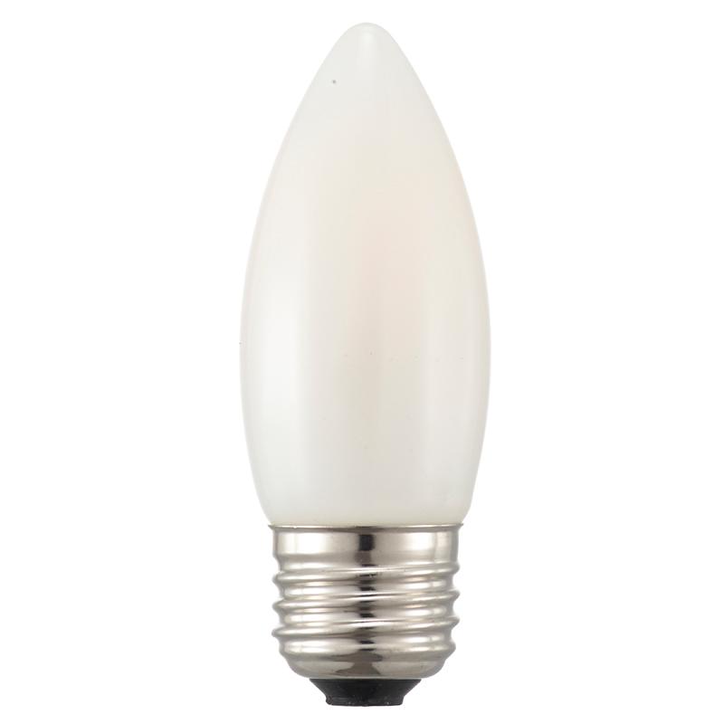 LED電球 フィラメントタイプ シャンデリア球 E26 40形 調光器対応 電球色 ホワイト 全方向｜LDC4L/D W6 06-3495 OHM｜e-price｜02
