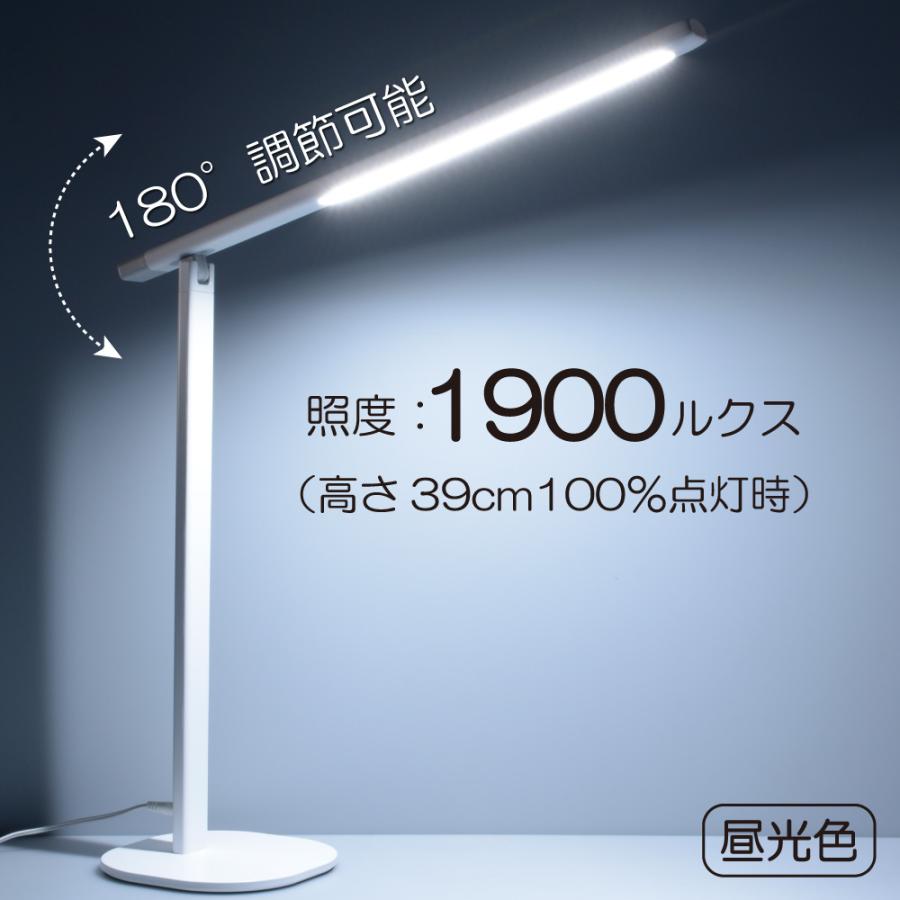LEDデスクライト 4段階調光 750ルーメン ホワイト｜DS-LD96AG-W 06