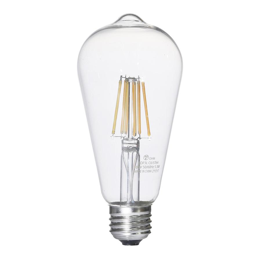 OHM（オーム電機） LED電球 フィラメント レトロ球 E26 60形相当 電球