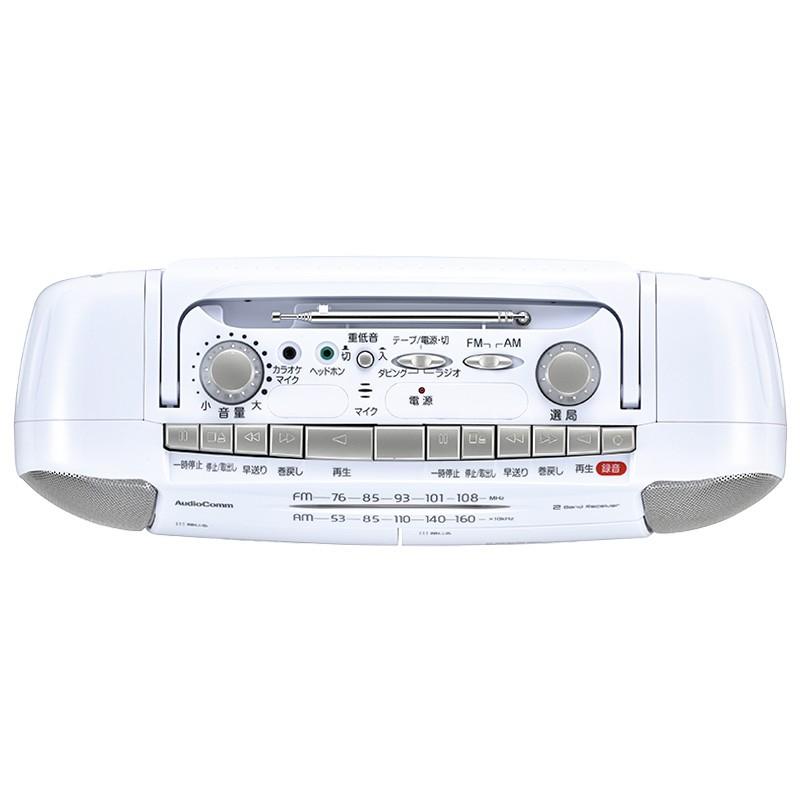 AudioComm ダブルラジオカセットレコーダー_RCS-371Z 07-8388 オーム 