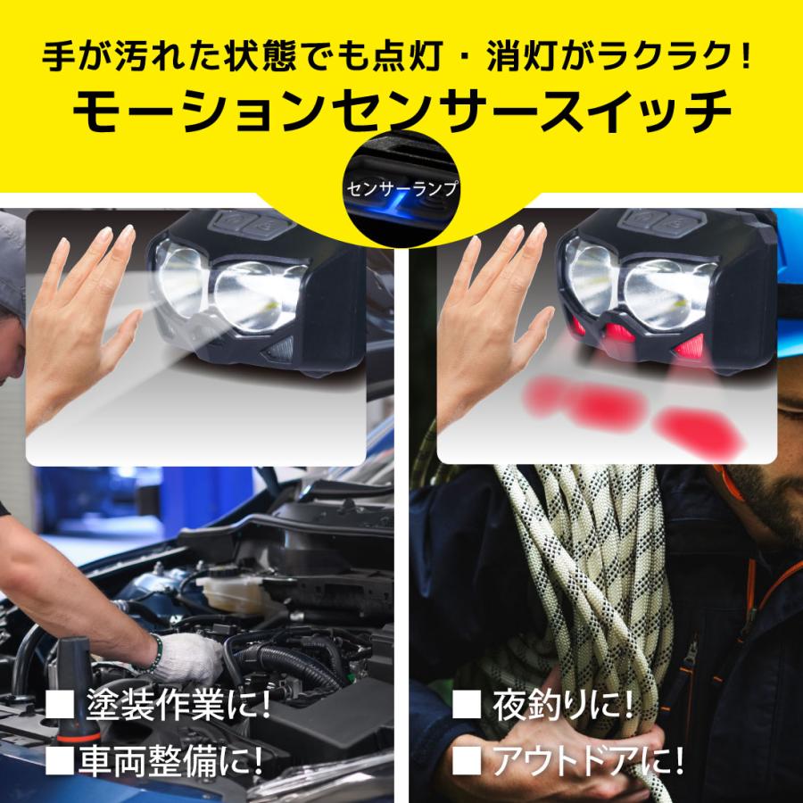 ち*ん様 Eclat LED美顔器 USB充電式 LEDヘッドライト センサー付 ECLAT 600ルーメン LC-S60A7 OHM