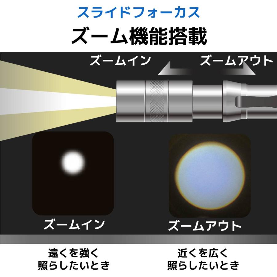 懐中電灯 防水LEDペンライト フォーカス付 100ルーメン｜LH-PY01Z-S2