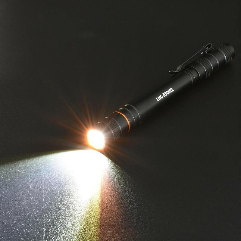 懐中電灯 USB充電式LEDズームペンライト｜LHC-R300ZL-K 08-1392 オーム