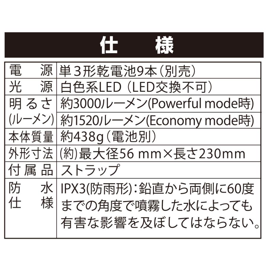 LEDズームライト ラディウスZプロ 3000ルーメン|LHA-Z300B5 08 LEDズームライト ラディウスZプロ 3000ルーメン|LHA-Z300B5 08