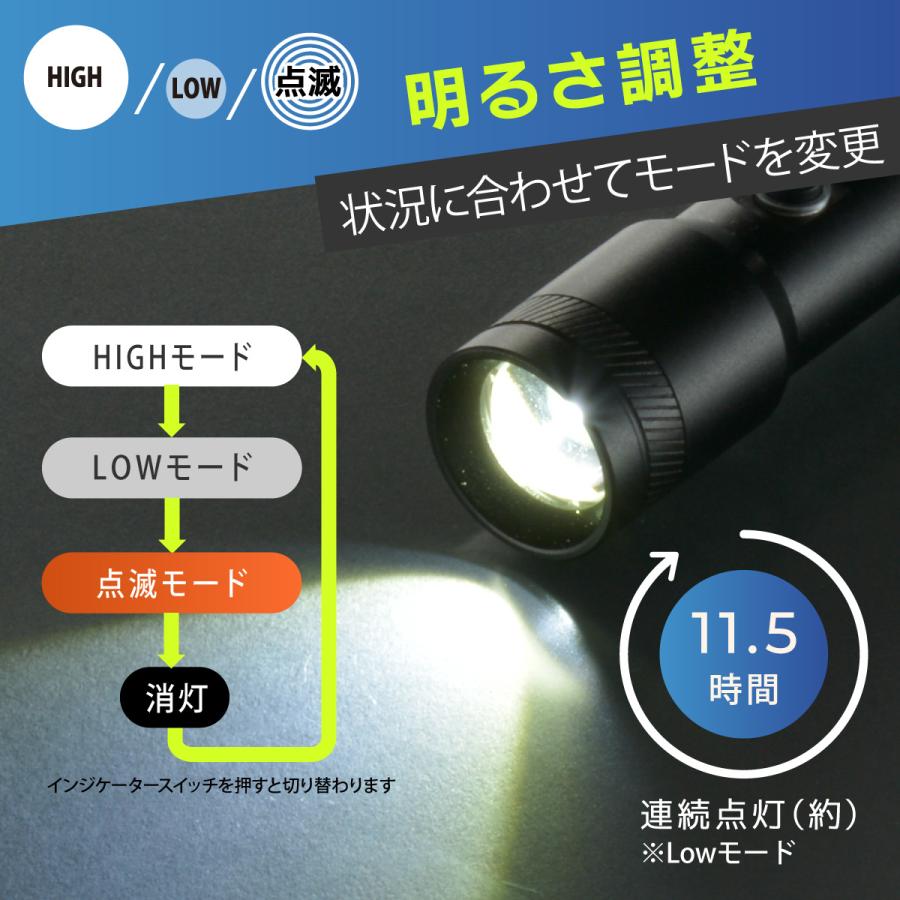 懐中電灯 LEDライト 300ルーメン｜LHA-Z30A5 08-1717 オーム電機 : e