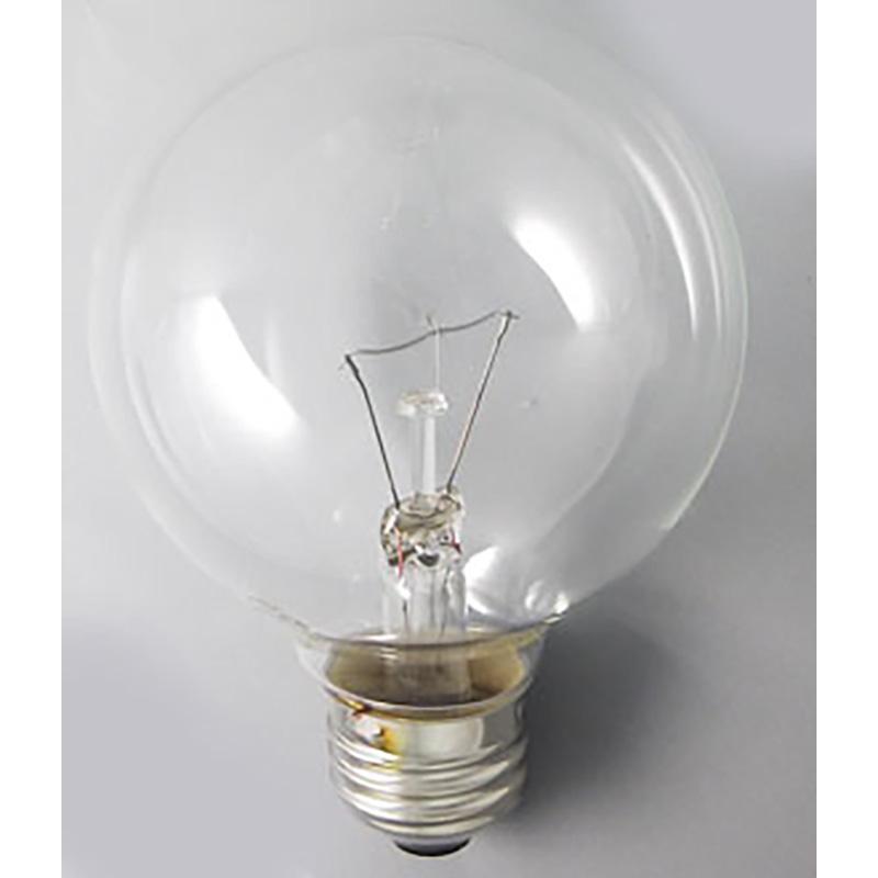 旭光電機工業 旭光 白熱球 ボール形 G95 E26 クリア 60W形｜GC100V-57W