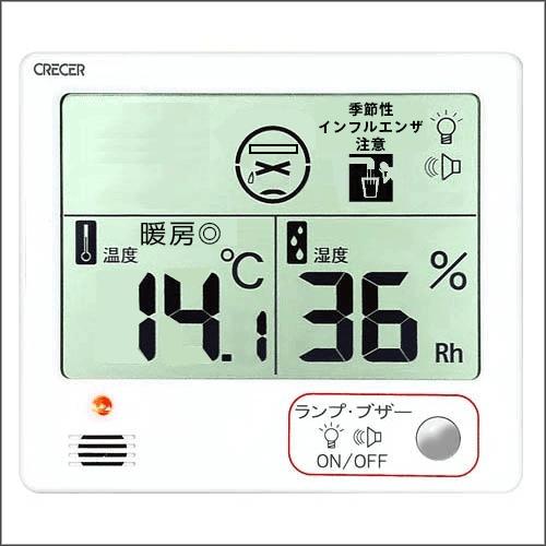 デジタル温湿度計 警報機能付 CR-1200W クレセル 17-8908 :17-8908:e-プライス - 通販 - Yahoo!ショッピング
