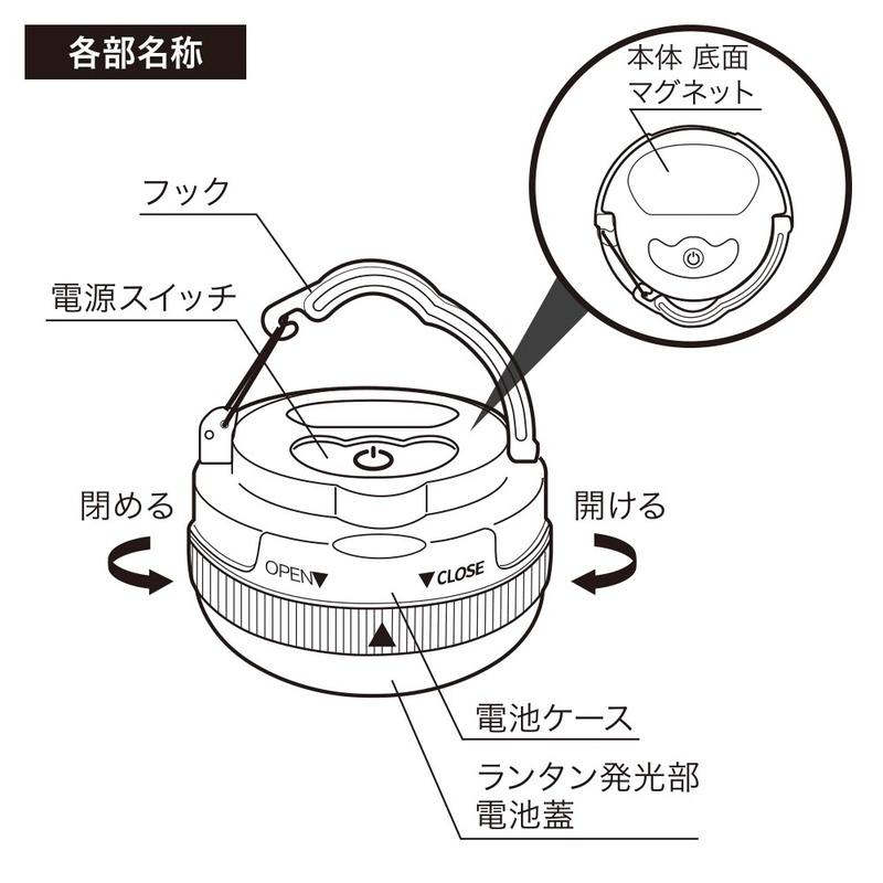 9個セット アウトドアランタン 120ルーメン｜LN-M12B5 st08-1732