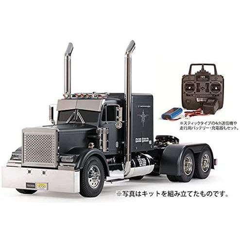 【希少】 タミヤ 1/14 電動RCビッグトラックシリーズ No.55 グランドハウラー マットブラック フルオペレーションセット 56355 【E1243572241】(43680円)