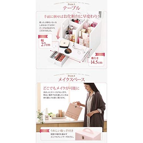 SEMI-TU ５色から選べる 三面鏡 メイクボックス コスメボックス メイクボックス 鏡付き メイクボ メイクボックス