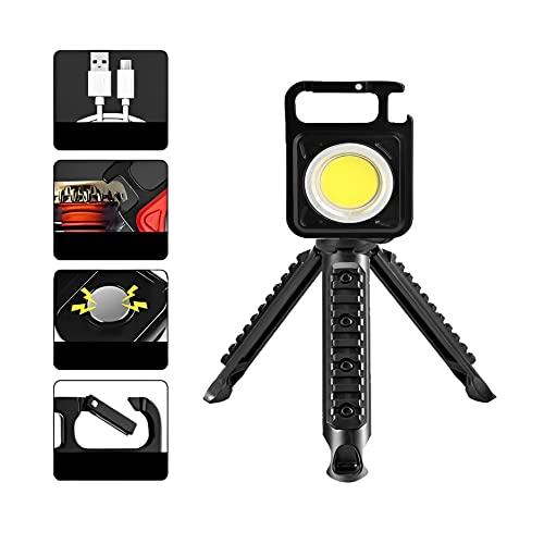LED投光器 充電式 ミニled投光器COBライトled投光ライト cobライト 作業灯 三脚スタンド付き&超強力磁石cobライ?