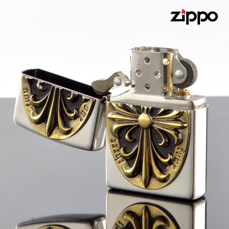 Zippo ジッポライター 2sim-crozg Metal メタル クロス - 喫煙具、ライター