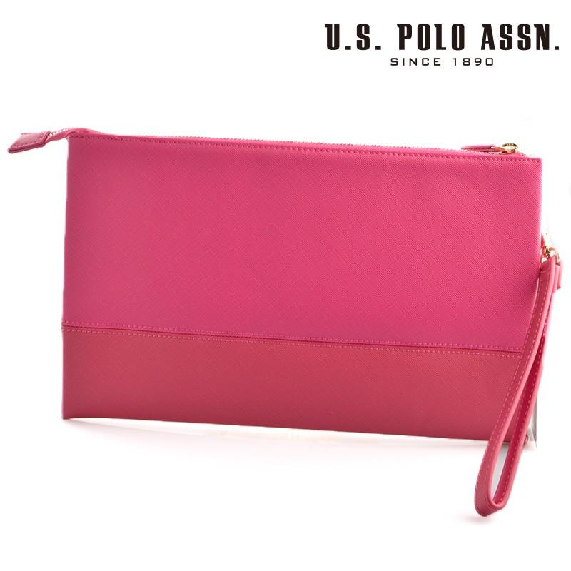 US POLO ASSN 500093 USPA-1903 pink dark pink サフィアノ クラッチバッグ｜e-rin｜02