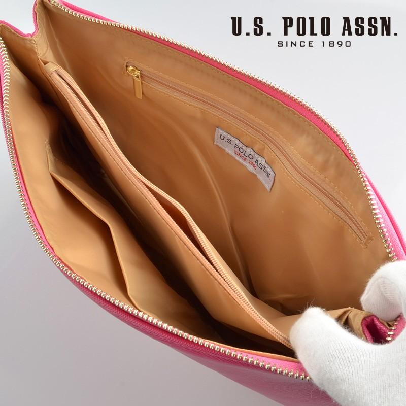 US POLO ASSN 500093 USPA-1903 pink dark pink サフィアノ クラッチバッグ｜e-rin｜04