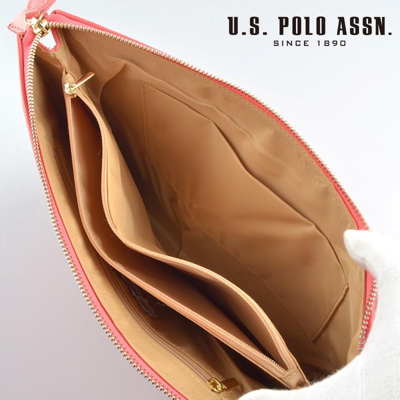 US POLO ASSN 686582 USPA-1903 pink orange サフィアノ クラッチバッグ｜e-rinrin｜05