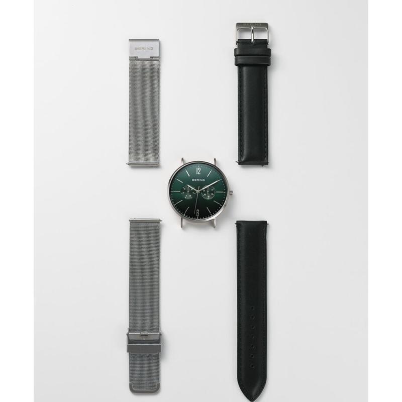 BERING ベーリング 14240-409 ディープグリーン チェンジズ 革＆メッシュベルト 替えベルト付き メンズユニセックス【正規】 | BERING | 03