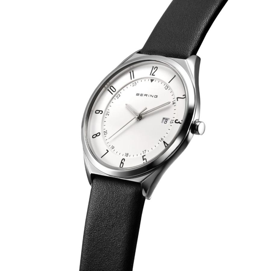 BERING ベーリング 18738-404 ルトラスリム レザーベルト ホワイト×ブラック【正規】 | BERING | 01