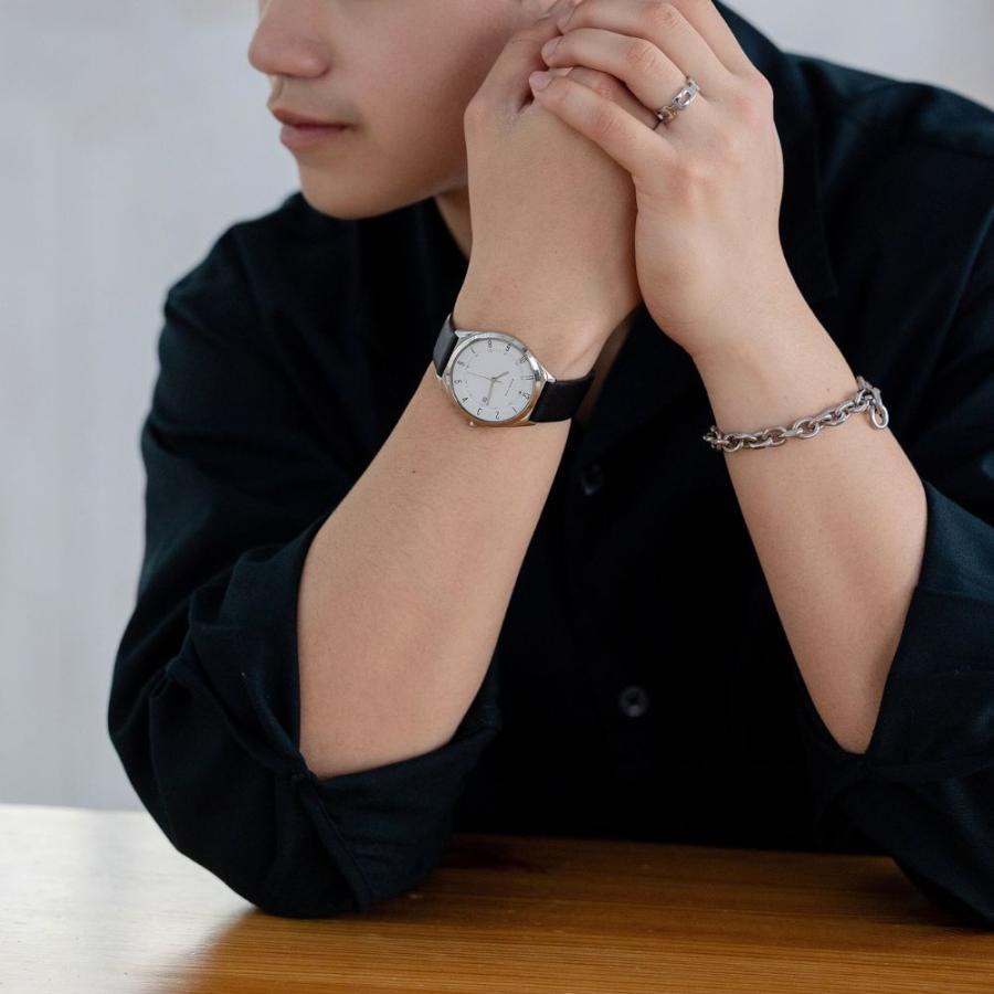 BERING ベーリング 18738-404 ルトラスリム レザーベルト ホワイト×ブラック【正規】 | BERING | 04