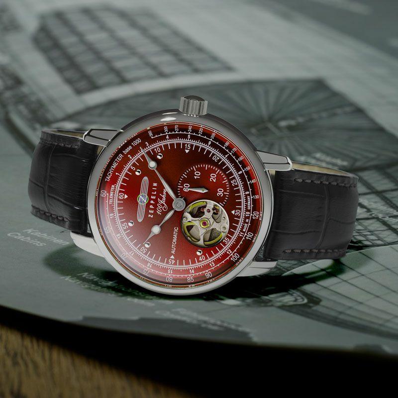 ZEPPELIN ツェッペリン 7662-7SET 100周年記念シリーズ オープンハート 替えバンド レッド 自動巻【正規】 | ZEPPELIN | 10