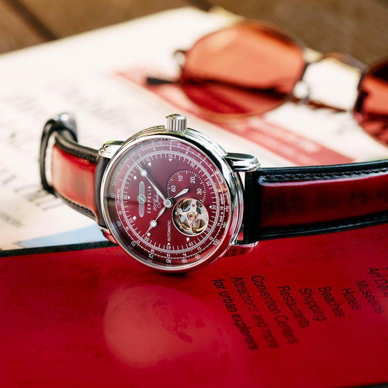 ZEPPELIN ツェッペリン 7662-7SET 100周年記念シリーズ オープンハート 替えバンド レッド 自動巻【正規】 | ZEPPELIN | 08