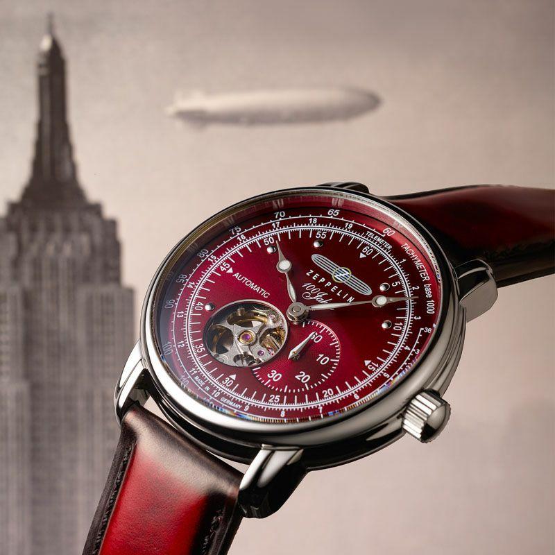 ZEPPELIN ツェッペリン 7662-7SET 100周年記念シリーズ オープンハート 替えバンド レッド 自動巻【正規】 | ZEPPELIN | 09