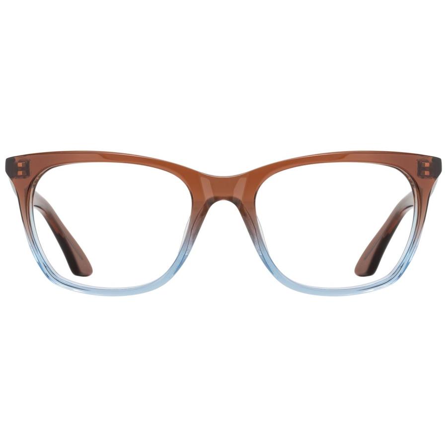 American Optical アメリカン オプティカル Nora ノラ Col.4 Cocoa Denim 茶×クリアブルー ウェリントンタイプ メガネ 正規取扱店 | AMERICAN OPTICAL | 01