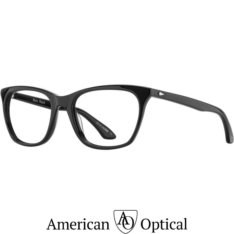American Optical アメリカン オプティカル Nora ノラ Col.3 Black 黒 ウェリントンタイプ メガネ 正規取扱店 | AMERICAN OPTICAL